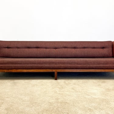 vintage mid century long tuxedo sofa couch Danish modern 