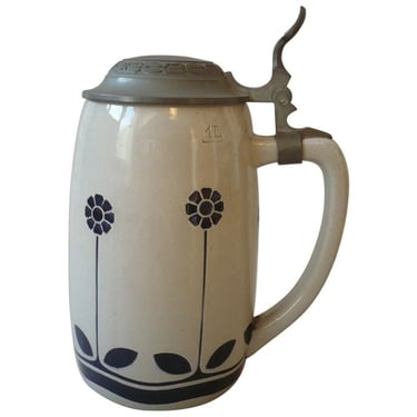 Art Nouveau German Beer Stein by Peter Behrens 