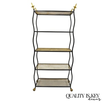 Vintage Brass Etagere in the style of Milo Baughman, 1980s shelving unit