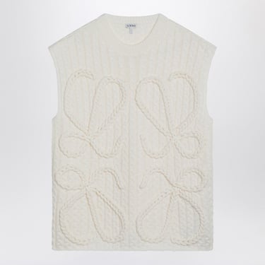 Loewe White Wool Waistcoat With Anagram Women