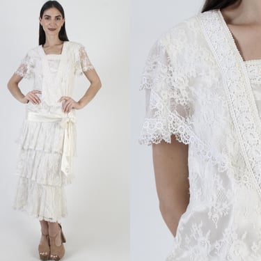 80年代 GUNNE SAX JESSICA McCLINTOCK ドレス Vintage 1980's 