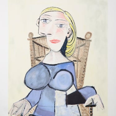 Femme Blonde Au Fauteuil D'Osier, Pablo Picasso (After), Marina Picasso Estate Lithograph Collection 