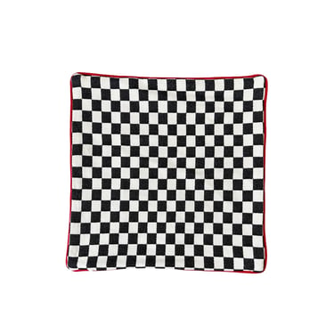 Siyah Checkered Jacquard Pillow Case