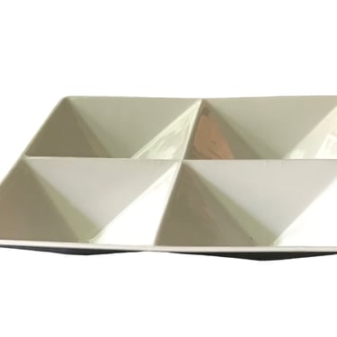iittala Lokerovati Serving Plate Space Age Modern Origami Design by Kaj Frank for Arabia Finland 1950s