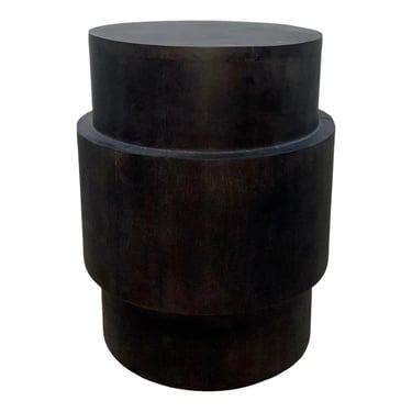 Modern Ebony Finished Solid Wood Accent Table