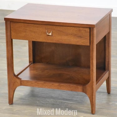 Refinished Walnut Nightstand by Broyhill Brasilia 