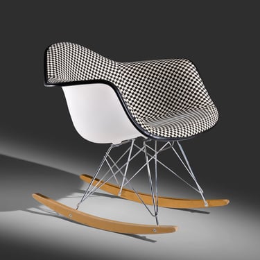 Charles & Ray Eames rocking armchair with Alexander Girard Check fabric for Herman Miller