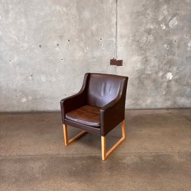 Mid Century Borge Mogensen Model 3246 Leather Arm Chair