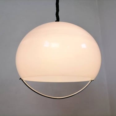 XXL Vintage Adjustable Guzzini Spheric Ceiling Light / White Jolly  Light / Space Age Pendant Lamp / Retro Home Decor / Meblo Guzzini/ 70s 