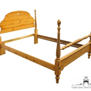 KINCAID FURNITURE Solid Knotty Pine Rustic Americana Queen Size Four Poster Bed 22-135 