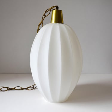 Vintage White Glass Segmented Hanging 