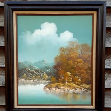 Oil On Canvas Signed, H. Blossom - Mid-20th Century Mountain Landscape