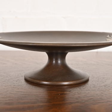 Silver Crest Arts & Crafts Sterling Silver on Bronze Footed Centerpiece Bowl or Compote Dish