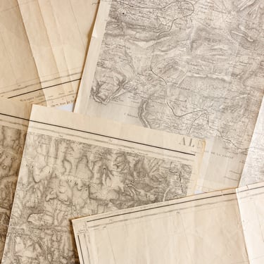 19th century French topographic maps