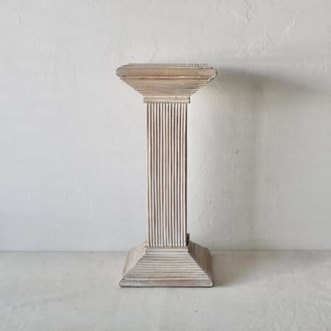 Vintage McGuire Style Bohemian Chic Pencil Reed Pedestal Column 