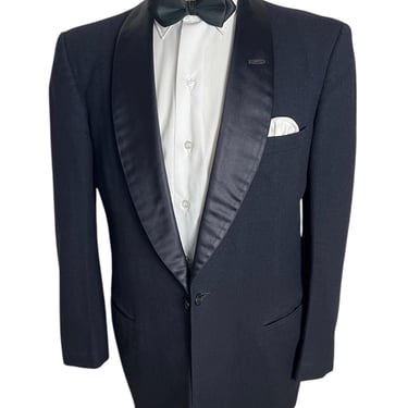 Vintage 1950s AFTER SIX Wool Shawl Collar Tuxedo Jacket ~ size 38 to 40 R ~ Suit ~ Wedding ~ Blazer / Sport Coat / Suit ~ 1950s / 50s ~ 