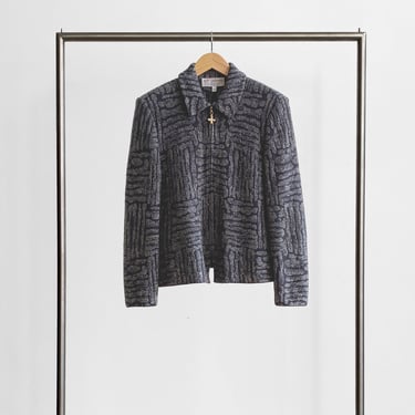 Gray Wool Zip Jacket