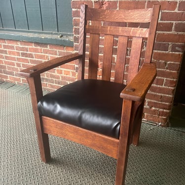 JM Young mission oak armchair 