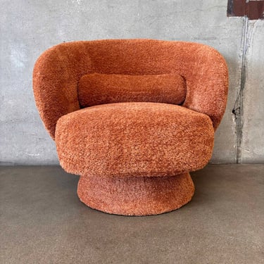 Boston Swivel Chair in Rust Color