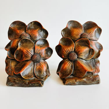 Pair of Flower Bookends
