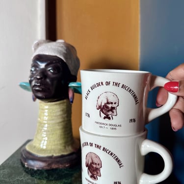 Vintage Frederick Douglass Bicentennial Ceramic Mug (1976)