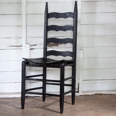 Gothic Americana Ladderback Chair Black Yakisugi 