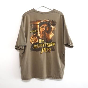 vintage y2k DUCK DYNASTY 2000s oversize 3XL vintage tan & yellow t-shirt 