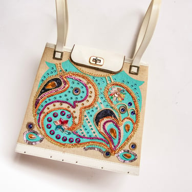 1960s Purse Embellished Tote Bag 