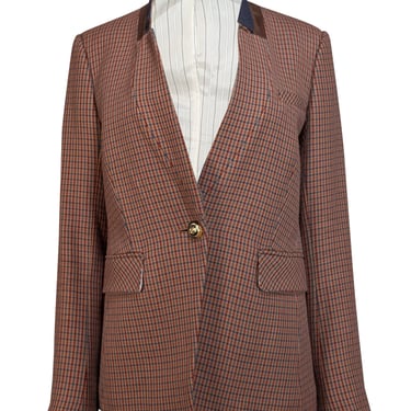 Veronica Beard - Brown & Multi Color Houndstooth Blazer Sz 8