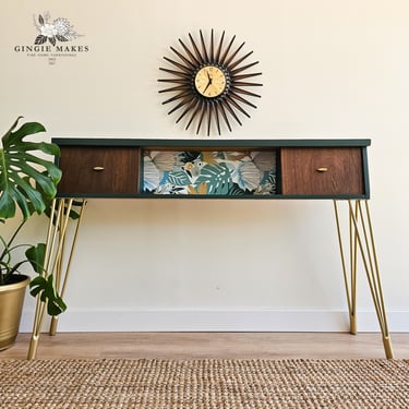 Upcycled Mid-Century Modern Console Table ***please read ENTIRE listing prior to purchase shipping is NOT free 