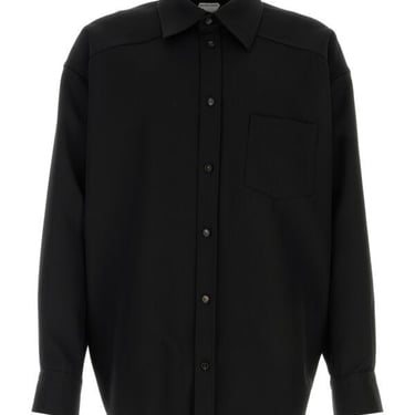 Bottega Veneta Men Black Twill Shirt