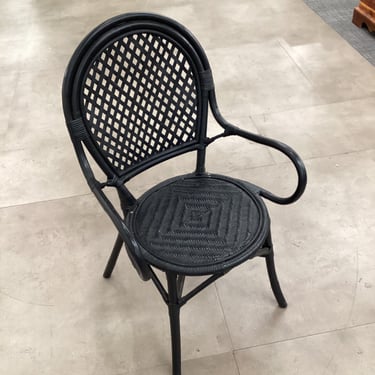 Black Rattan Accent Chair