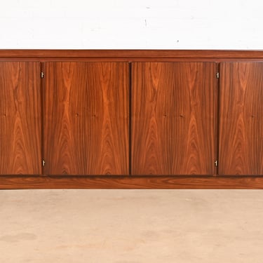 Skovby Danish Modern Rosewood Sideboard Credenza or Bar Cabinet, Newly Refinished