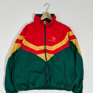 Vintage 1990s Sergio Tacchini Red/Green Zip Up Jacket Sz. 44 (L)