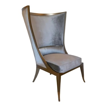 Caracole Modern Gray Velvet Pop Your Color Club Chair