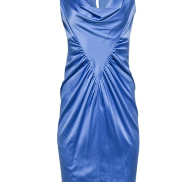 Rene Ruiz - Blue Sleeveless Ruched Back Dress Sz 6