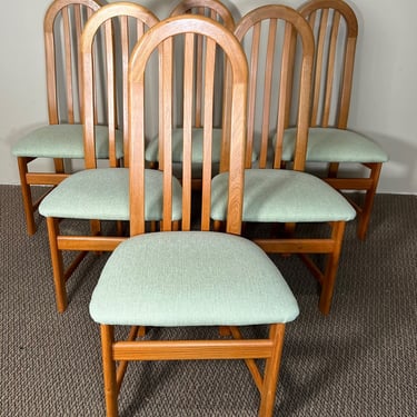 Set of 6 Mid Century  Danish Modern Teak Dining Chairs By Nordic Furniture Markdale Ontario Canada 