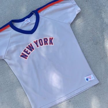 Vintage Rawlings New York Mets Baseball Ringer Single Stitch Jersey 