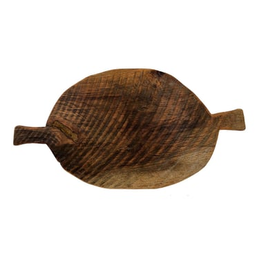 Contemporary Double Handled Oval Breadboard Made from Antique Reclaimed Wood 