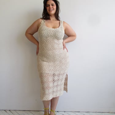 Vintage - Cream Crochet Dress (XL/1X)