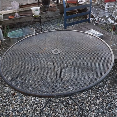 Outdoor Table with Mesh Metal Top 30