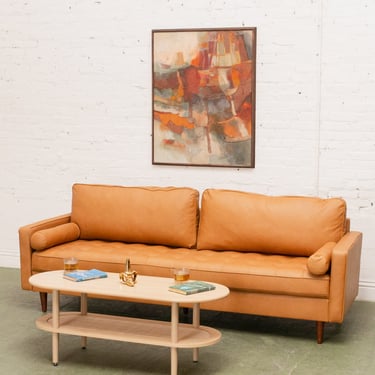 Liam Caramel Leather Sofa