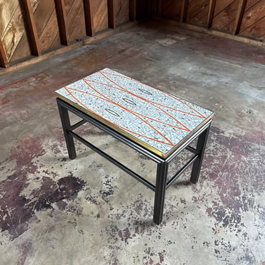 Harry Burger Custom Glass Mosaic Tile Side Table, Hollywood, c.1955