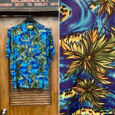 トップス 60s USA vintage penny's cotton aloha L 1960's Penny's Hawaii Aloha Shirt Size L – Antique Sugar