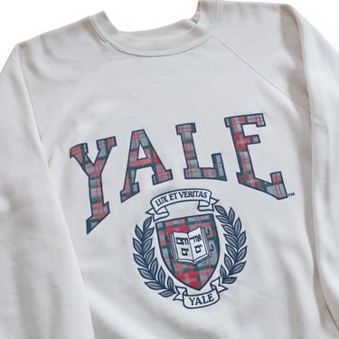 vintage Yale sweatshirt / college sweatshirt / 1990s Yale University college crest raglan sweatshirt Large 