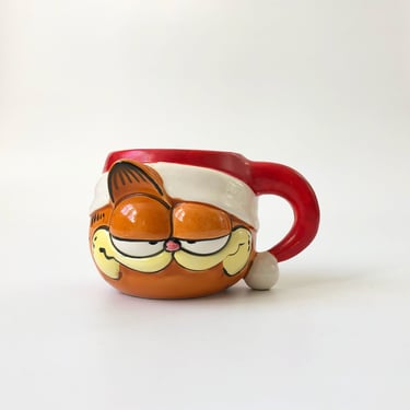 Vintage 1980s Garfield Christmas Mug 