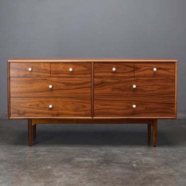 Drexel Declaration Walnut Double Dresser Mid Century Modern RESTORED 