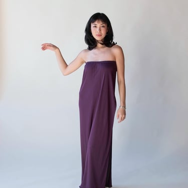 Plum Jersey Column Gown | Gianni Versace for Callaghan 