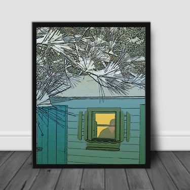 Winter House - Archival Print on Paper