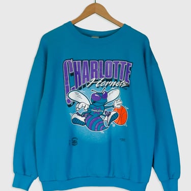 Vintage NBA Charlotte Hornets Basketball Sweatshirt Sz XL